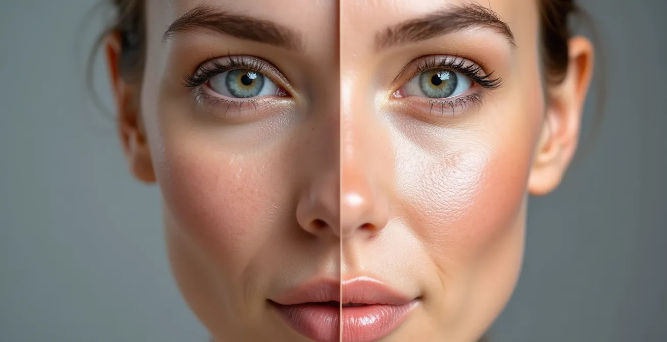 Die verschiedenen Behandlungsebenen im Gesicht visualisiert, die zeigen, wo Botox, Filler und Laser wirken.