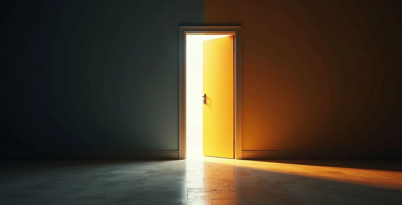 Gespiegelte Darstellung derselben Szene aus zwei verschiedenen emotionalen Blickwinkeln