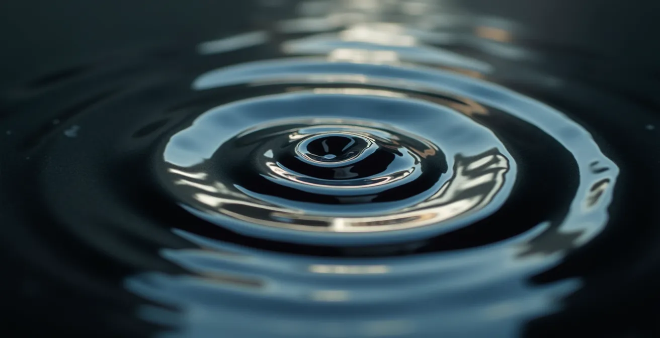 Makroaufnahme von Schallwellen, die sich in Stille auflösen