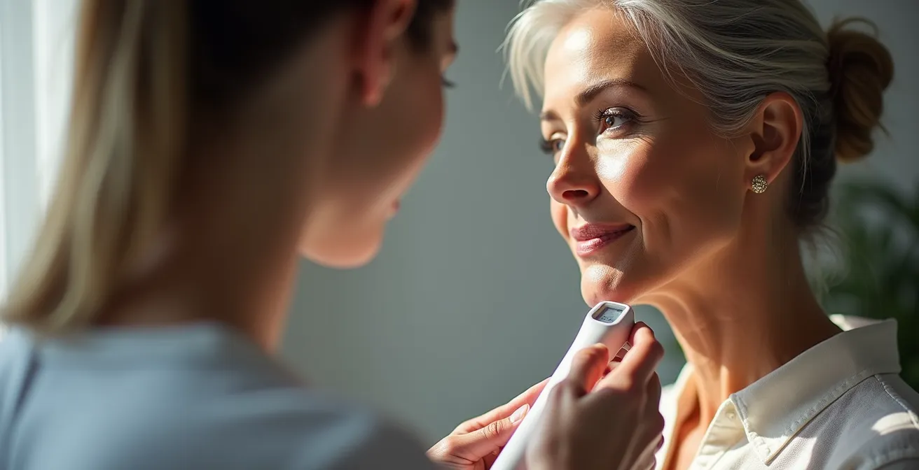 Präzise Ultraschallbehandlung zur Konturierung der Kieferlinie